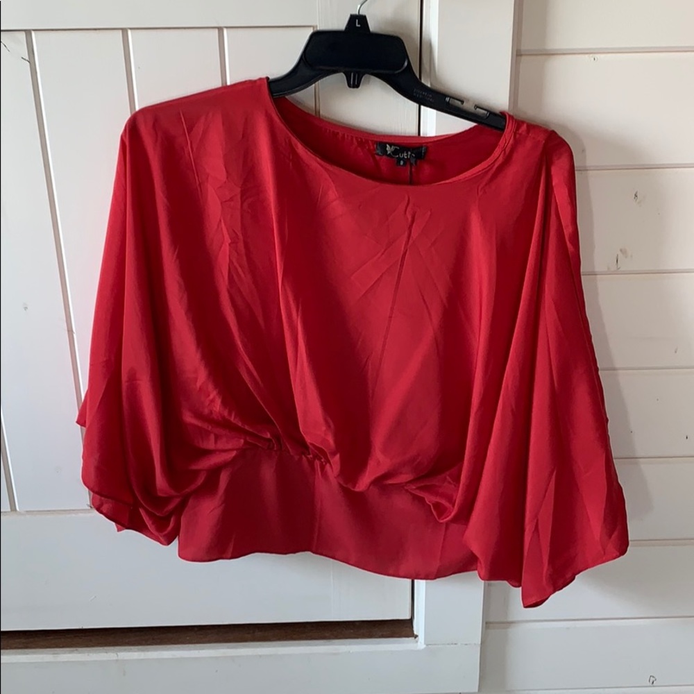 Never worn before red blouse
